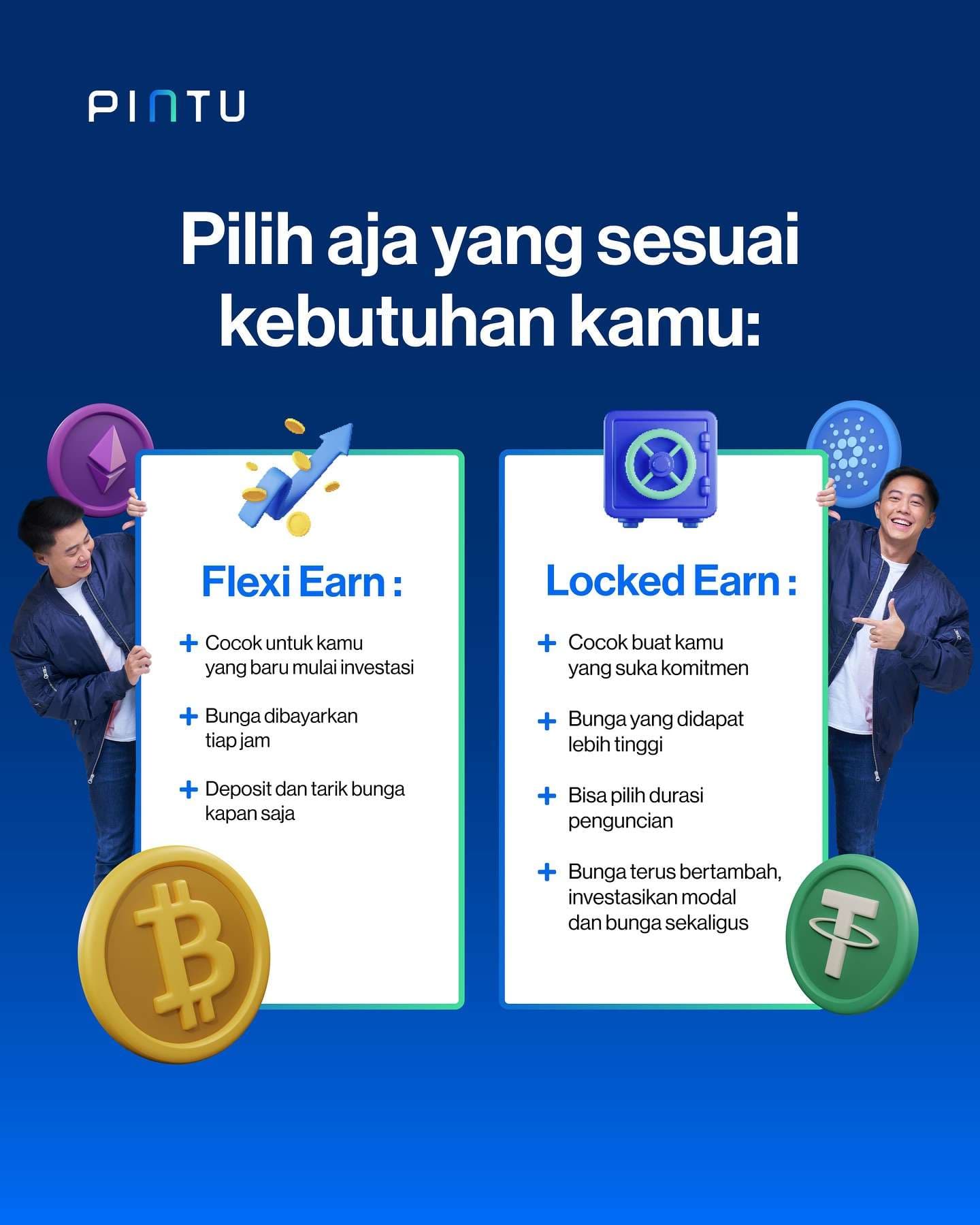 Saya promoting fitur Earn (uploaded from Pintu Instagram account)